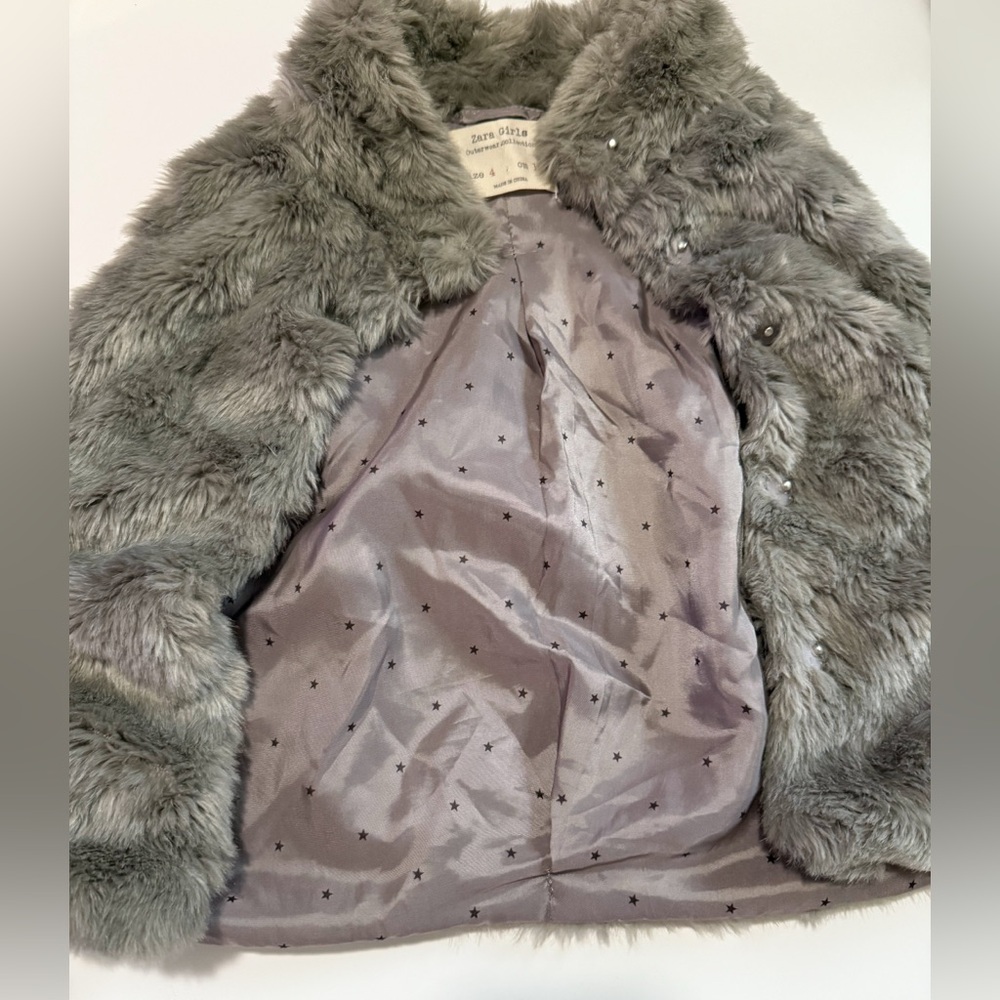 Zara girls fur vest